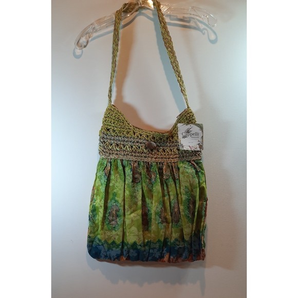 Capelli Straworld Womens Shoulder Bag Floral Natural Pattern NWT - Picture 1 of 8